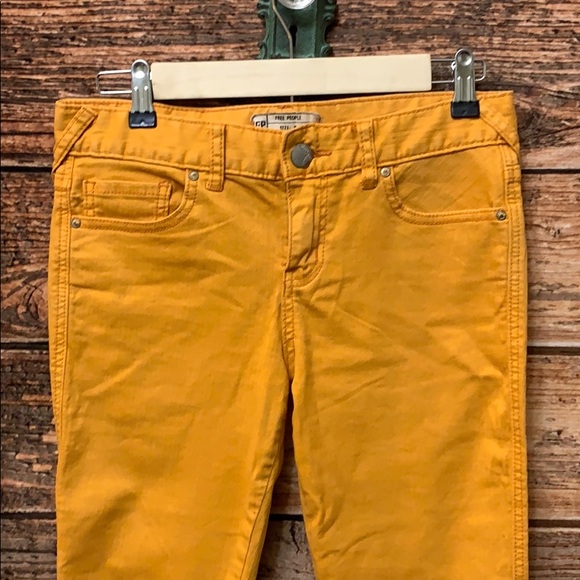 Free people Orange Cropped Skinny Jean - Picture 6 of 8
